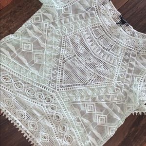 Oversized bohemian lace shirt
